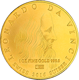 DaVinci Gold Coin Face